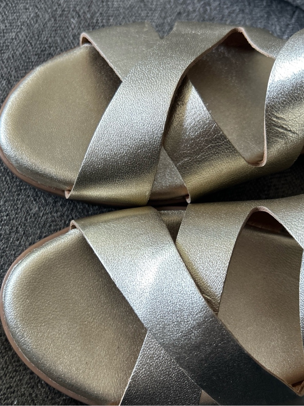 Miz Mooz gold lilium Crisscross Sandals size 11.5 - Picture 8 of 12